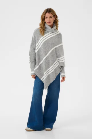 Poncho CRKuma Poncho Loose fit grey white