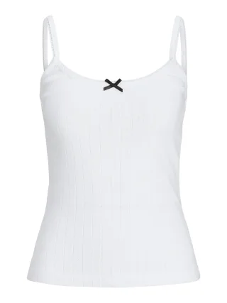 JJXX - JXLELU STR BOW SINGLET JRS bright white - Gr. - L