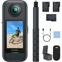 Akaso 360 Action Cam (5.7K,4K, Bluetooth, WLAN, 2,29" Touchscreen, 360° Horizon Lock, KI-Tracking, Invisible Stick)