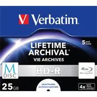 BD-R M-Disc 25GB, Blu-ray-Rohlinge 4fach, 5 Stück, bedruckbar