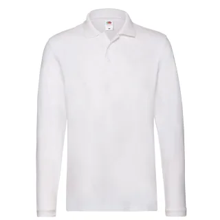 Fruit of the Loom - Poloshirt für Herren Langärmlig (Weiß)