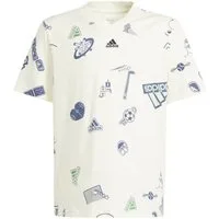 adidas Performance T-Shirt Brand Love (V-Ausschnitt) beige Kinder
