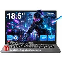 blackview 18.5" Laptop, Intel Core N6000 16GB RAM 512GB SSD, Windows 11 Notebook (Intel N6000 Intel Core N150, 16 GB, 512 GB SSD, Windows 11 Pro, FHD+ IPS, Silikon-Tastaturschutzfoli)