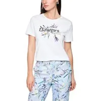 Marc Cain T-Shirt Serene Hues Premium Damenmode mit Aufdruck, Rundhals