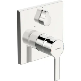 Hansa Wannenarmatur Hansaronda 83843583 Hansabluebox, eckige Rosette, chrom