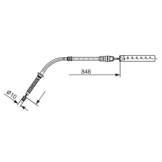 Bosch Handbremsseil hinten links Mini