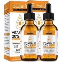 P-Beauty Cosmetic Accessories Gesichtsserum mit Vitamin C und E Hyaluronsäure Anti Aging Falten Vegan 60ml, 2-tlg., Enthält Vitamine, Farbmittelfrei, Farbstofffrei, Hypoallergen