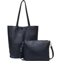 ITALYSHOP24 Schultertasche Damen XXL Tasche Shopper Umhängetasche Hobo City Tote A4 Shopping Bag (je nach Auswahl, Weekender Handtasche mit Schmucktasche, große Henkeltasche Workbag inkl. CrossOver Bag mit extra Umhängegurt), leichte Cross Over Body 