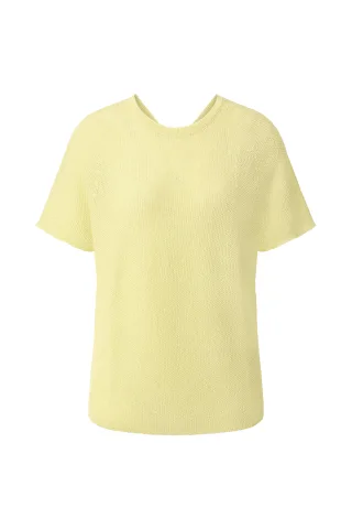 Rich & Royal - Crew neck shiny yarn light vanilla - Gr. - S