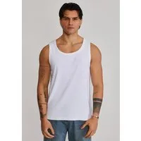 Siksilk Tanktop SikSilk Herren Weiß Loose Fit Vest