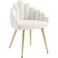 WAHSON OFFICE CHAIRS Loungesessel Kunstfell Loungesessel Polsterstuhl mit Metallbeinen Einzelsessel (1-St)