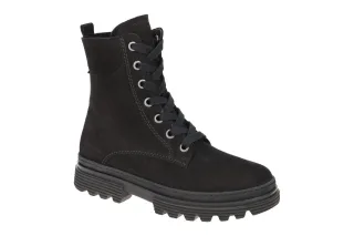 Gabor 92.515 Damenstiefel York schwarz Nubuk Oil mit Schn?rung