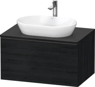 Duravit D-Neo Konsolenwaschtischunterbau wandhängend Eiche Schwarz Matt 800x550x459 mm - DE49470BD16 DE49470BD160000