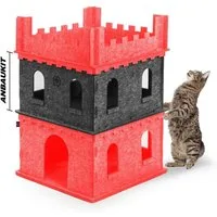 Canadian Cat Company Tierhaus Premium Katzenburg Filz "Felty Fort" Katzenhaus, Etagen-Anbauset (beliebig erweiterbar)