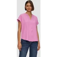 s.Oliver Kurzarmbluse Bluse Locker geschnittene Bluse mit Struktur