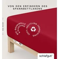 Schlafgut Spannbettlaken PURE BOXSPRING Bio-Baumwolle mit Elasthan, 170 g/m², Bettlaken, Jersey-Elasthan, Gummizug: rundum, (1 Stück), PREMIUM Boxspringbett Laken bis 40 cm Höhe, dehnbar blickdicht, straff