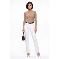 ESRA Straight-Jeans High Waist Damen Jeans Stretch Hose gerade Jeans Damen Straight Jeans damen weis Jeans Damen High Waist Damen Jeans Stretch