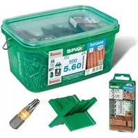 SPAX Schraube Terrassenschraube Bonus Set, (500 St)