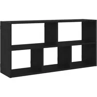 vidaXL Regal Wandregal Schwarz Eichen-Optik 100x25x50 cm Holzwerkstoff, 1-tlg.