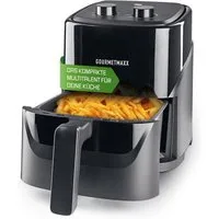 GOURMETmaxx Heißluftfritteuse GOURMETmaxx Heißluft-Fritteuse 1300W schwarz Mechanisch 3,2l, 1300 W, Fritteuse für bis zu 3 Personen, mechanische Drehregler, 5 Programme