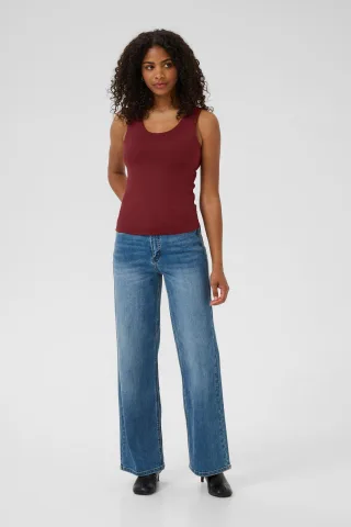 Jerseytop KAarina Slim fit wine