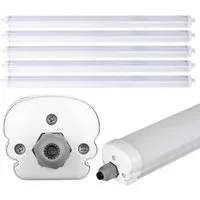 V-TAC LED Deckenleuchte, LED-Leuchtmittel fest verbaut, Neutralweiß, LED Deckenleuchte Feuchtraum Feuchtraumwannenleuchte LED Garagenlampe