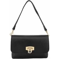 ITALYSHOP24 Schultertasche Made in Italy Damen Leder Tasche Mini Bag Ketten Crossbody Handytasche, Überschlagtasche Clutch Abendtasche Smartphone Handtasche CrossOver