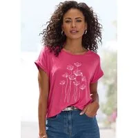 Vivance Kurzarmshirt mit floralem Print aus luftigem Viskose-Stretch