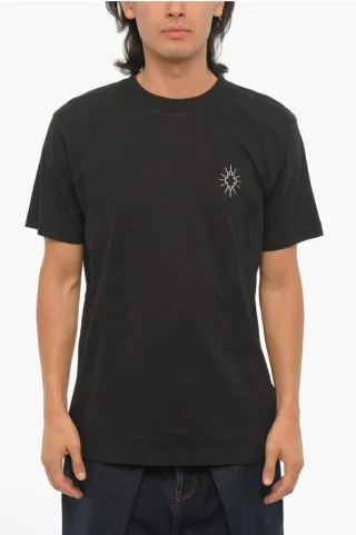 Einfarbiges ECLIPSE CROSS T-Shirt mit Rundhalsausschnitt in Schwarz