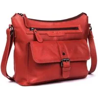 Benthill Handtasche Damen Echt Leder Umhängetasche Vintage Bag Shopper Schultertasche, Schultergurt / Umhängegurt Reißverschlussfach