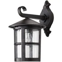 Lindby Außen-Wandleuchte Florentine, Metall, Transparent IP44, 1 x 100 W