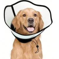 Ledander Schutzkragen Hundekragen Leckschutz,Schutzkragen Einstellbar Hunde Vorbeugung, atmungsaktiver Erholungs-Halskragen für mittelgroße und große Hunde