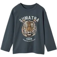 vertbaudet Langarmshirt Jungen Shirt mit Recycling-Baumwolle