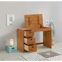 OTTO home Kinderschreibtisch Alpi, Kiefernholz, Wangengestell, mit 3 Schubkästen, Tischbreite 100 cm