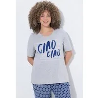 Ulla Popken T-Shirt T-Shirt Ciao Ciao Classic Rundhals Halbarm