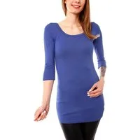 Muse Rundhalsshirt Basic 3/4 Arm Longshirt Skinny Fit 1098