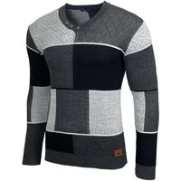 Baxboy Strickpullover Baxboy Herren Pullover V-Neck Strick-Pullover Rundkragen BB-52301