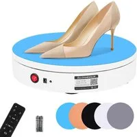 BAOSHISHAN Drehteller Drehscheibe, (elektrischer 360° Studiotisch mit Fernbedienung, einstellbare, Geschwindigkeit & Rotationswinkel, stabiler Präsentationstisch), Produkte, Fotos & Videos, inkl. 5 Hintergrundplatten