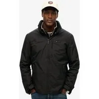 Superdry Outdoorjacke NON HOOD LOGO WINDBREAKER mit Obermaterial aus Polyester, hüftlange Passform, unifarben