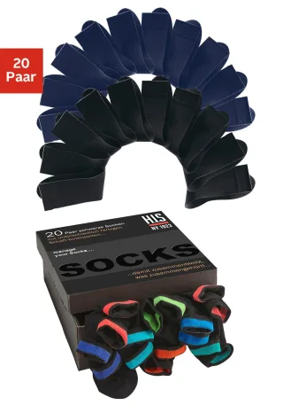 H.I.S Socken Box, 20 Stk. tlg. in praktischer Geschenkbox
