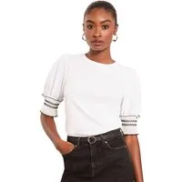 LIPSY T-Shirt Lipsy Oberteil mit kurzen Puffärmeln, Regular (1-tlg)