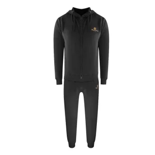 Aquascutum - Trainingsanzug für Herren, Mit Reißverschluss (Schwarz)