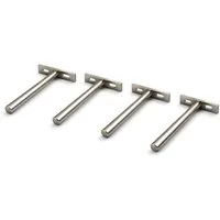 HOOZ Wandregalhalter Tablarträger 10 cm verdeckt stabil für Wand- & Bücherregal 4er Set, Fachbodenträger 4-tlg., Unsichtbare Schwerlast-Befestigung für Holz- und Schweberegale