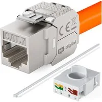 HB-DIGITAL hb-digital Keystone Modul CAT 7 RJ45 werkzeuglos Netzwerk-Adapter, Vergoldete Kontakte