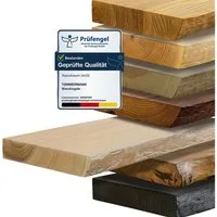 tømmermann Wandregal Schweberegal Holzregal mit Baumkante - Hängeregal aus Massivholz, Komplett-Set