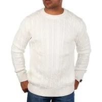 CARISMA Strickpullover Herren mit Zopf Cable Strickmuster Uni Rundhals retro klassisch 7880