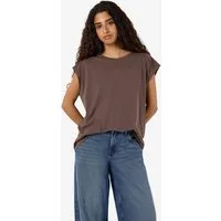 Noisy may Kurzarmshirt NMMATHILDE S/S LOOSE LONG TOP NOOS Baumwollmischung, relaxed fit