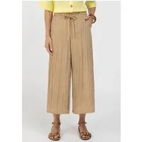 bianca Culotte PARIGI mit modischem weiten Bein in Crinkle-Optik