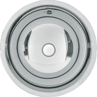 KWC Aquarotter Rundbecken, RONDO, Edelstahl, 426x160 mm, Überlauf, seidenmatt, 2000056436 2000056436