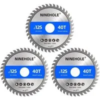 LuxusKollektion Kreissägeblatt Sägeblatt 125mm 3 Winkelschleifer Holz Laminat 125x22.23mm 40T 3PCS
